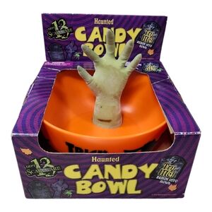 Gemmy Vintage Halloween "Haunted Witch Hand" Candy Bowl Motion Activated Tested